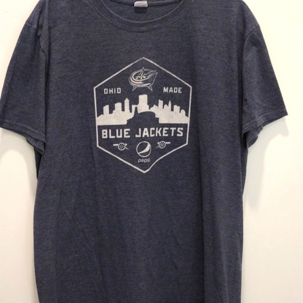 ❤️🟰💲⬇️ Columbus Blue Jackets Pepsi Promo Shirt. NHL, Hockey Men's XL ?